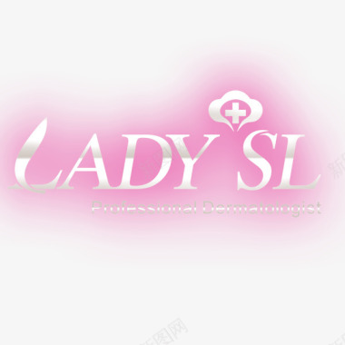 粉红色的LADYSL艺术字图标图标