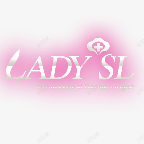 粉红色的LADYSL艺术字图标png_新图网 https://ixintu.com 图标 女性风格 粉红色 艺术字
