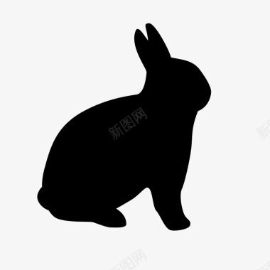 黑色兔子图标图标