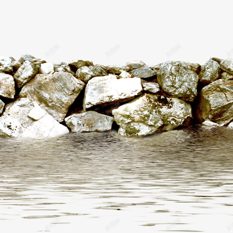 石头下的水png免抠素材_新图网 https://ixintu.com png图形 png装饰 水 海水 石头 装饰