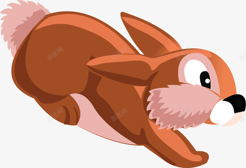 卡通兔子png免抠素材_新图网 https://ixintu.com 免抠PNG 动物 卡通 小兔子 森林动物 野兔