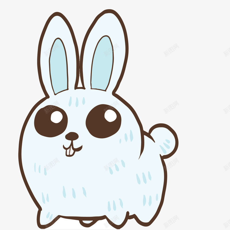 卡通手绘大眼睛兔子矢量图ai免抠素材_新图网 https://ixintu.com 兔子 动物设计 卡通 可爱 复活节 大眼睛 手绘 矢量图