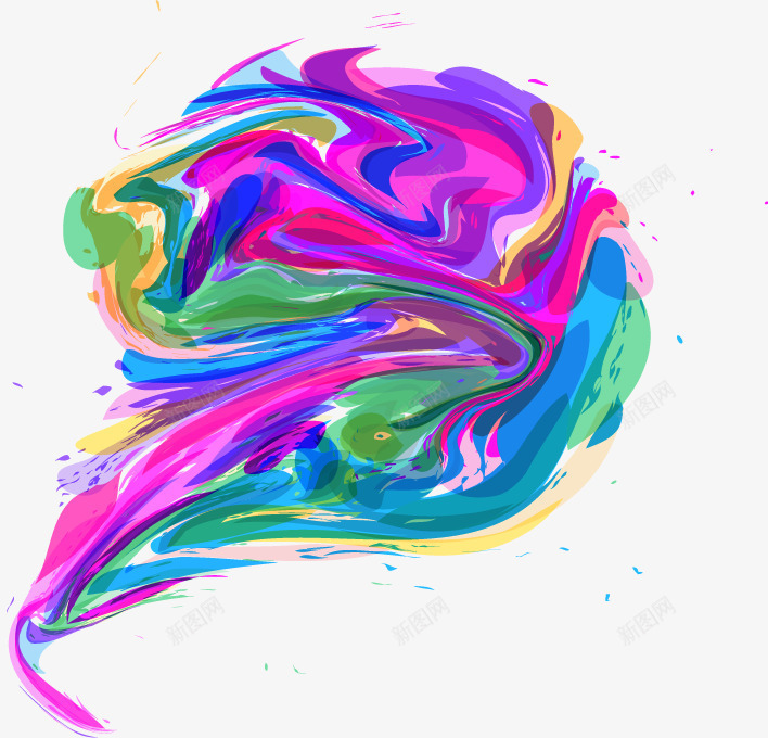 抽象彩色圈png免抠素材_新图网 https://ixintu.com 底图 抽象 条纹 色彩