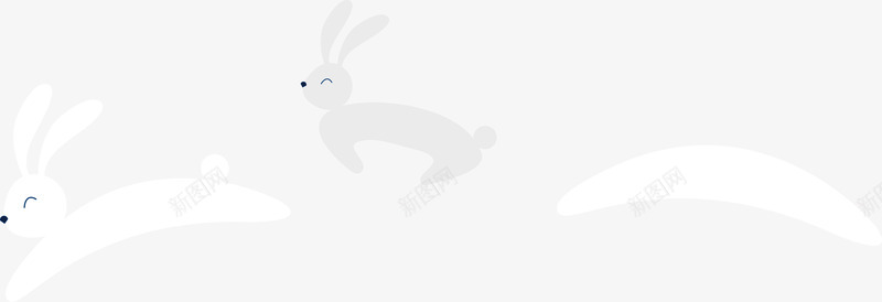 创意兔子png免抠素材_新图网 https://ixintu.com 卡通动物 奔跑的兔子 小白兔