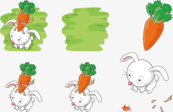 兔子与胡萝卜表情素材