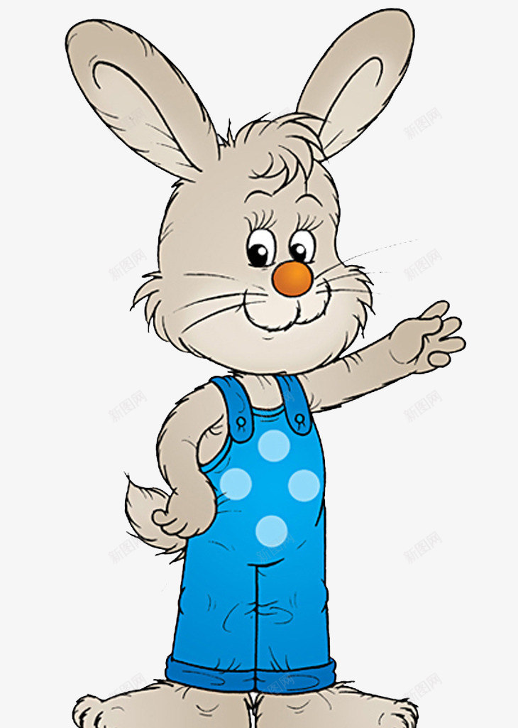 卡通兔子png免抠素材_新图网 https://ixintu.com 动物 卡通图 宠物 拟人化 灰色兔子