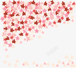 手绘粉红色漫画花朵素材