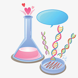 卡通科学实验的现象的PSD分层素材