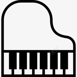 管弦乐队的乐器钢琴图标高清图片
