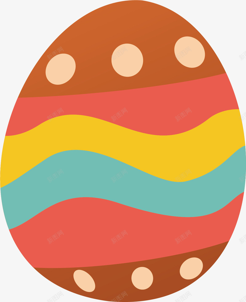 美丽的彩蛋矢量图ai免抠素材_新图网 https://ixintu.com 卡通手绘 彩色 彩蛋 条纹 椭圆 蛋壳 矢量图
