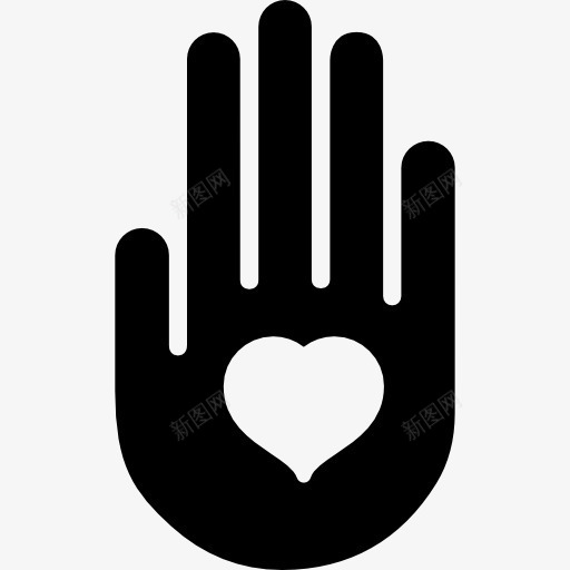 心脏在手掌图标png_新图网 https://ixintu.com 保险 和平 心 手 手势 手掌画 爱
