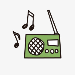 绿色收音机绿色卡通收音机高清图片