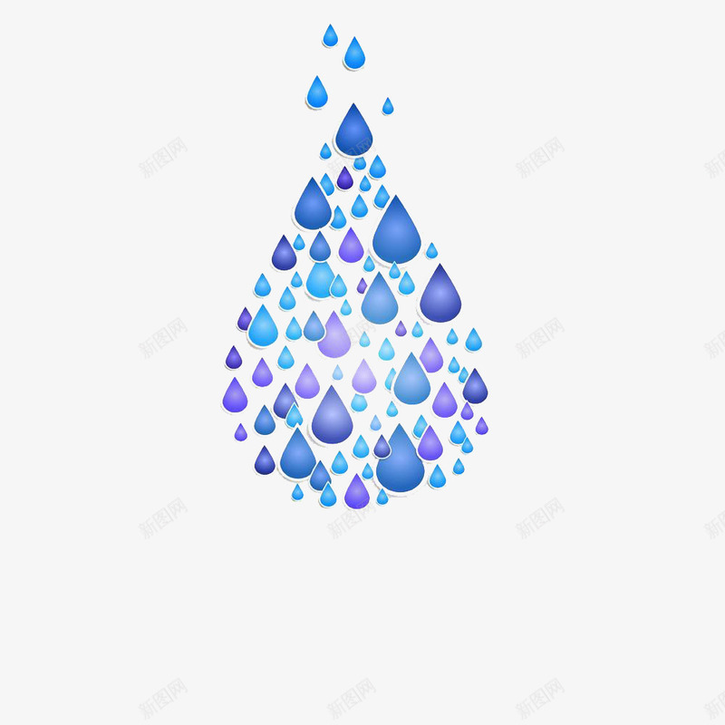 水滴形状图标png_新图网 https://ixintu.com 水 水滴 水滴合成 水滴型 蓝色水滴