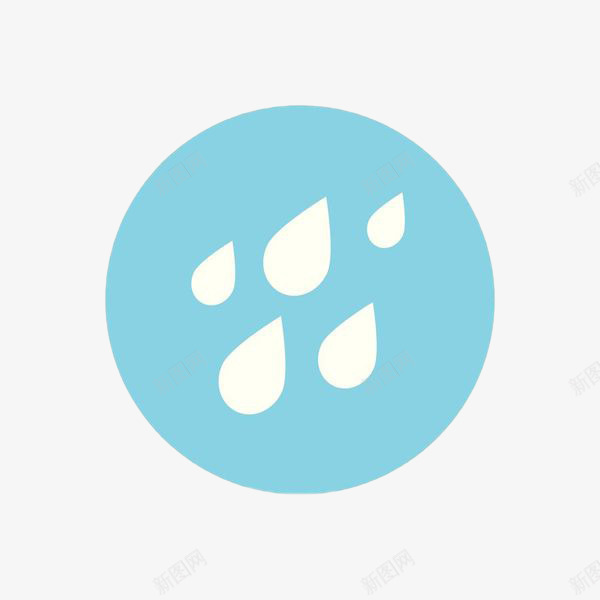 手绘白色水滴png免抠素材_新图网 https://ixintu.com 下雨 卡通雨点 圆形 白色水滴 矢量手绘 雨水 雨滴