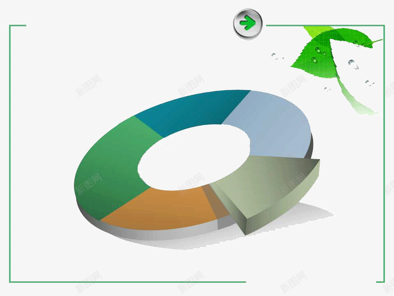 绿色PPT模板png免抠素材_新图网 https://ixintu.com PPT模板 PPT背景 文本框 绿叶水珠 绿色