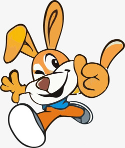 跳跃的兔子卡通高清图片