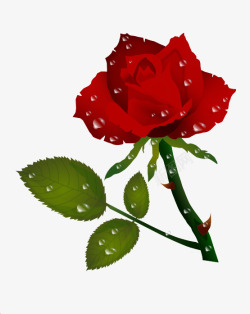 卡通装饰背景红色玫瑰素材