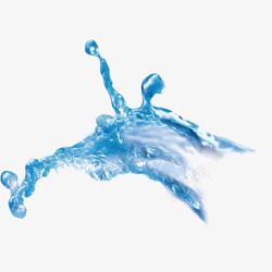 水滴感蓝色水滴高清图片