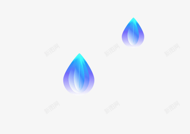 科技水滴形状图png免抠素材_新图网 https://ixintu.com 手绘 水滴型 水滴形状图 紫色 蓝色