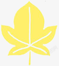 黄棕色卡通枫叶高清图片