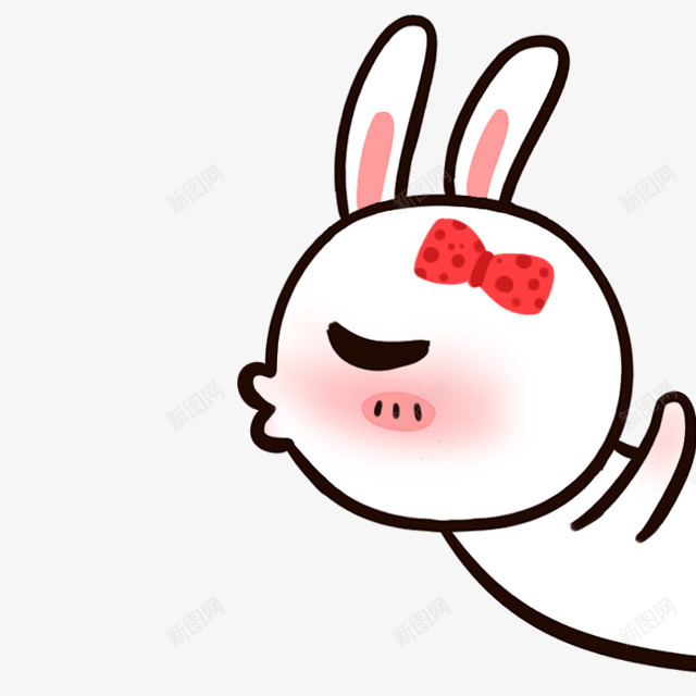 白色兔子卡通可爱兔子png免抠素材_新图网 https://ixintu.com 兔子 卡通 可爱 白色