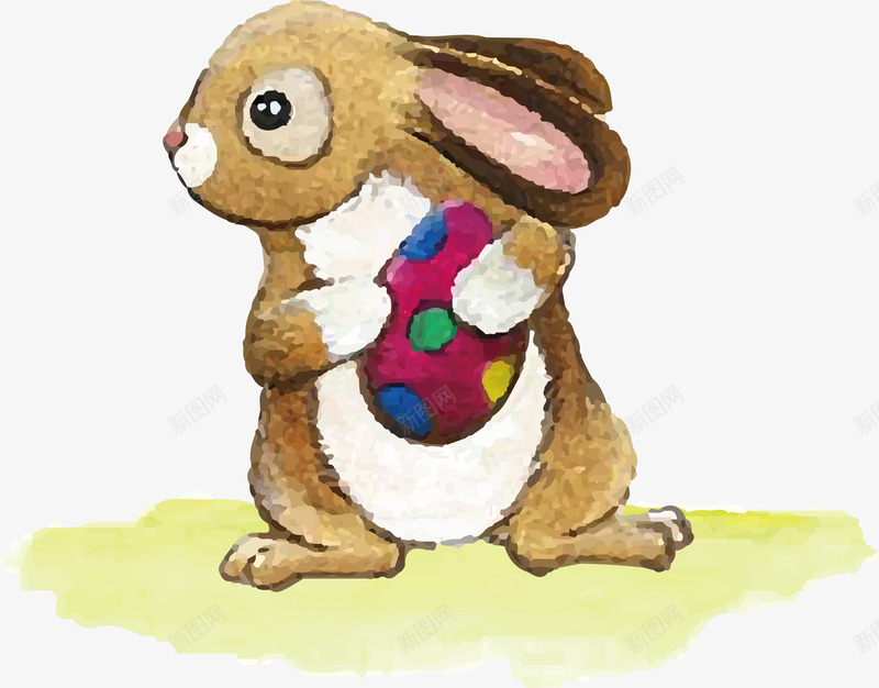 水彩复活节可爱兔子矢量图ai免抠素材_新图网 https://ixintu.com 兔子 动物设计 卡通 可爱 可爱兔子 复活节 矢量图