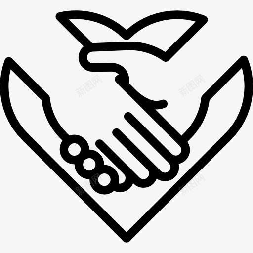 握手图标png_新图网 https://ixintu.com 业务 互利 协议 合作 手势 手和手势 握手
