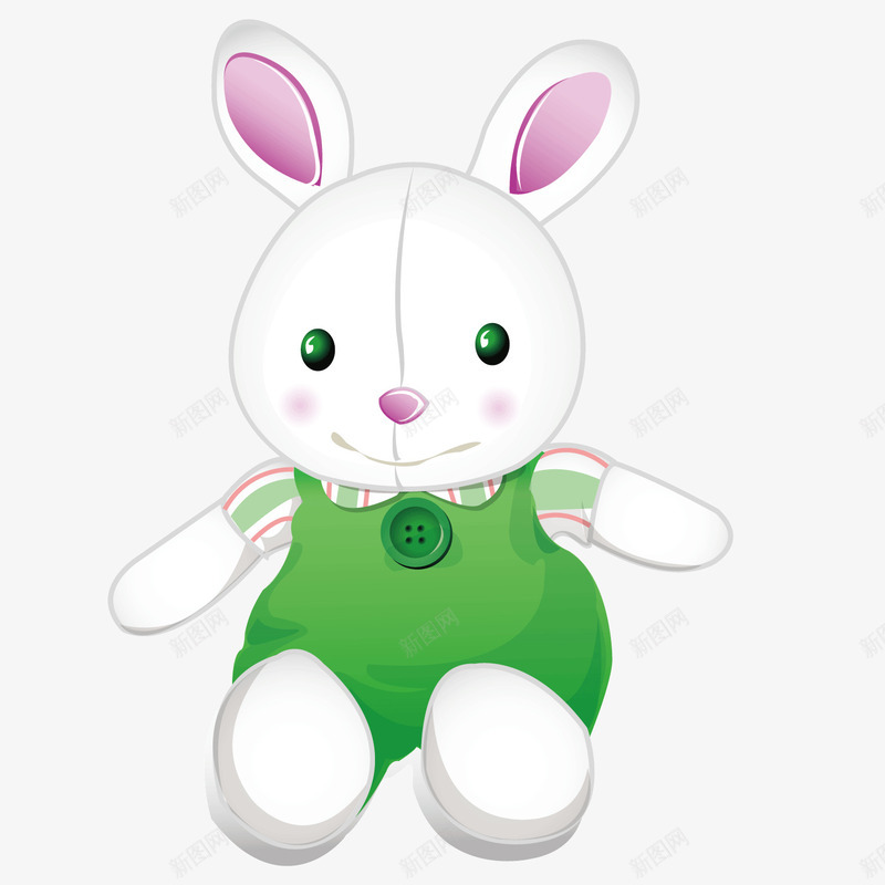 绿色衣服小兔子毛绒玩具png免抠素材_新图网 https://ixintu.com 小兔子 毛绒玩具 绿色衣服