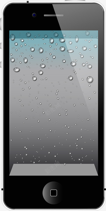 手机屏幕png免抠素材_新图网 https://ixintu.com 屏幕 手机屏幕展示图 水珠 雨点 雨珠