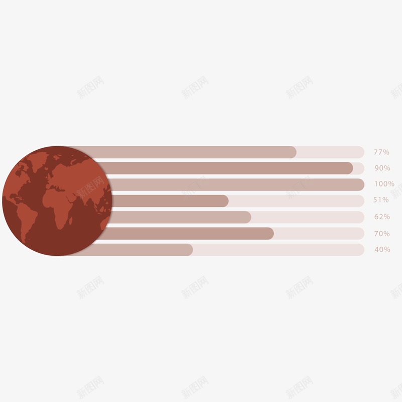 红色地图png免抠素材_新图网 https://ixintu.com 分析 商务 地图 彩色 标签 浅色 红色 长条 颜色