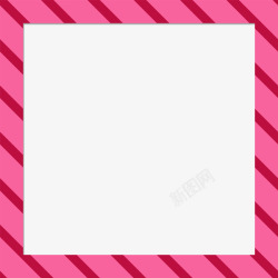 粉红相间线条相框素材