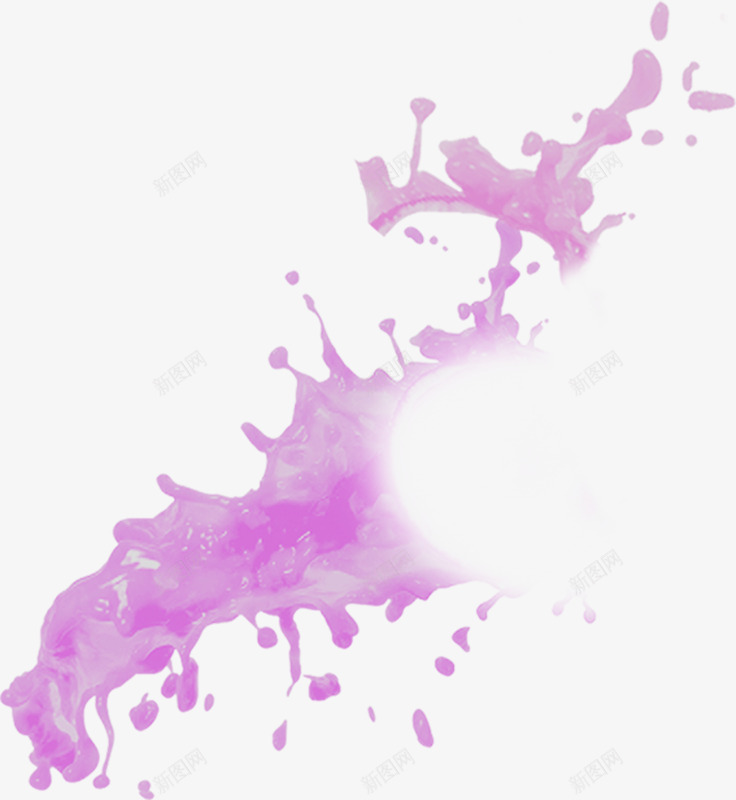 紫色创意水元素png免抠素材_新图网 https://ixintu.com 化妆品 广告 水滴 清爽 激情