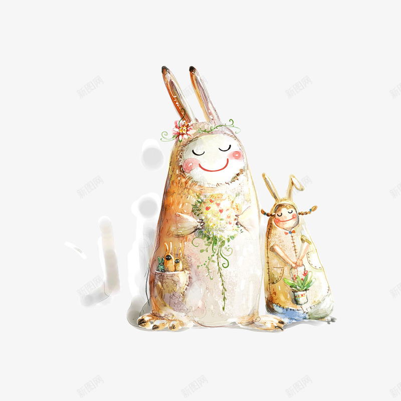 穿衣服的小兔子png免抠素材_新图网 https://ixintu.com 兔子雕像 卡通兔子 可爱兔子 小兔子 手绘兔子 矢量兔子