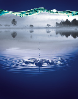 湖水与远山湖水碧波蓝天高清图片