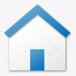 蓝色小房子蓝色的房子图标高清图片