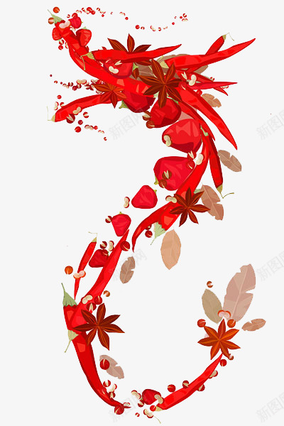 手绘红色的龙枫叶png免抠素材_新图网 https://ixintu.com 枫叶 红色的龙 龙 龙图案 龙标志 龙纹 龙行天下