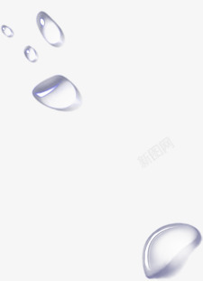 液体水珠白色晶莹素材