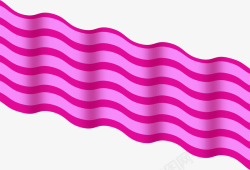 紫红色间条波浪彩带素材
