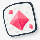 粉红水晶图标图标