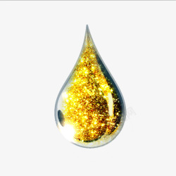 金色点缀素材水滴高清图片