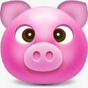 可爱粉红猪头图标png_新图网 https://ixintu.com 可爱粉红猪头图标下载
