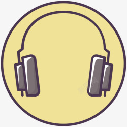 headphone音频耳机耳机听到听着音乐玩设备图标高清图片