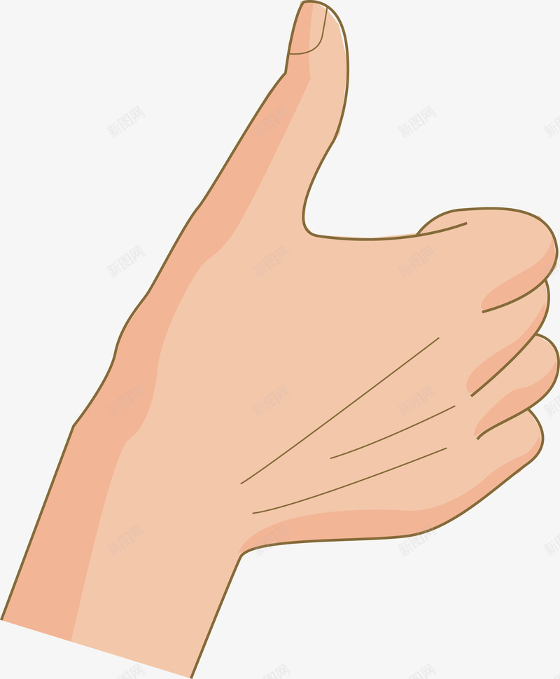 卡通伸出的大拇指图png免抠素材_新图网 https://ixintu.com 卡通 卡通手 手 手势 手势矢量图 手指 手指图 手掌 手绘手 拳头 指示 简单的手