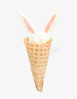 可爱兔子冰淇淋素材