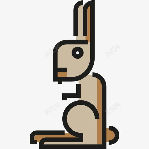 兔子图标png_新图网 https://ixintu.com 动物 哺乳动物 野兔 野生动物 野生活