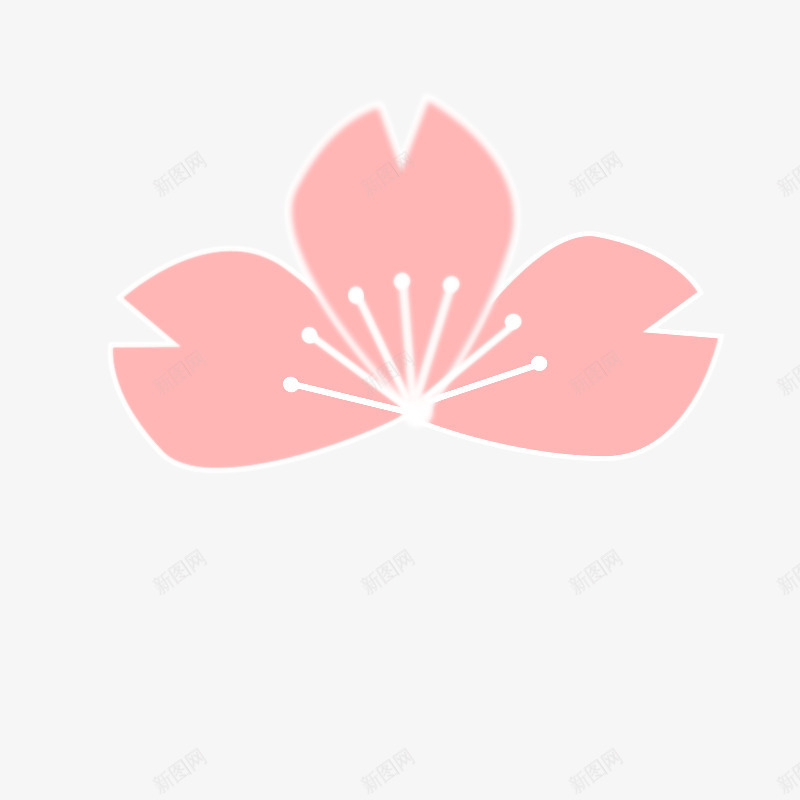粉红色扁平风格花卉植物图案png免抠素材_新图网 https://ixintu.com 图案 扁平 植物 粉红色 花卉 风格
