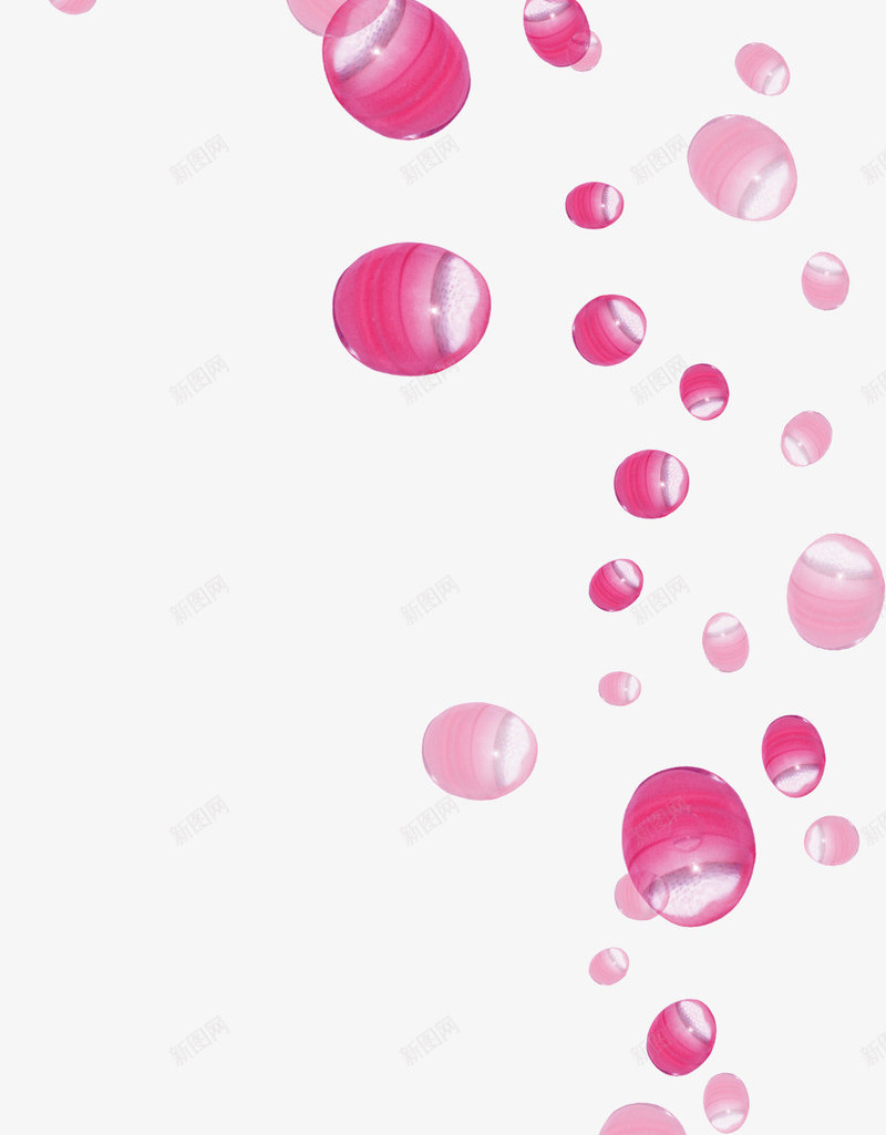 水滴png免抠素材_新图网 https://ixintu.com 卡通 水滴 粉色