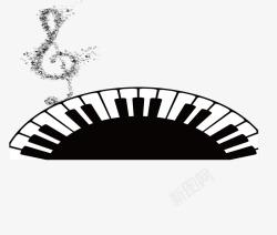 简约音乐会创意钢琴音乐会简约装饰海报矢量图高清图片