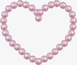漂亮的粉红色珍珠项链素材