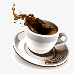 灰色咖啡灰色圆弧创意咖啡杯子元素矢量图高清图片
